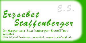erzsebet staffenberger business card